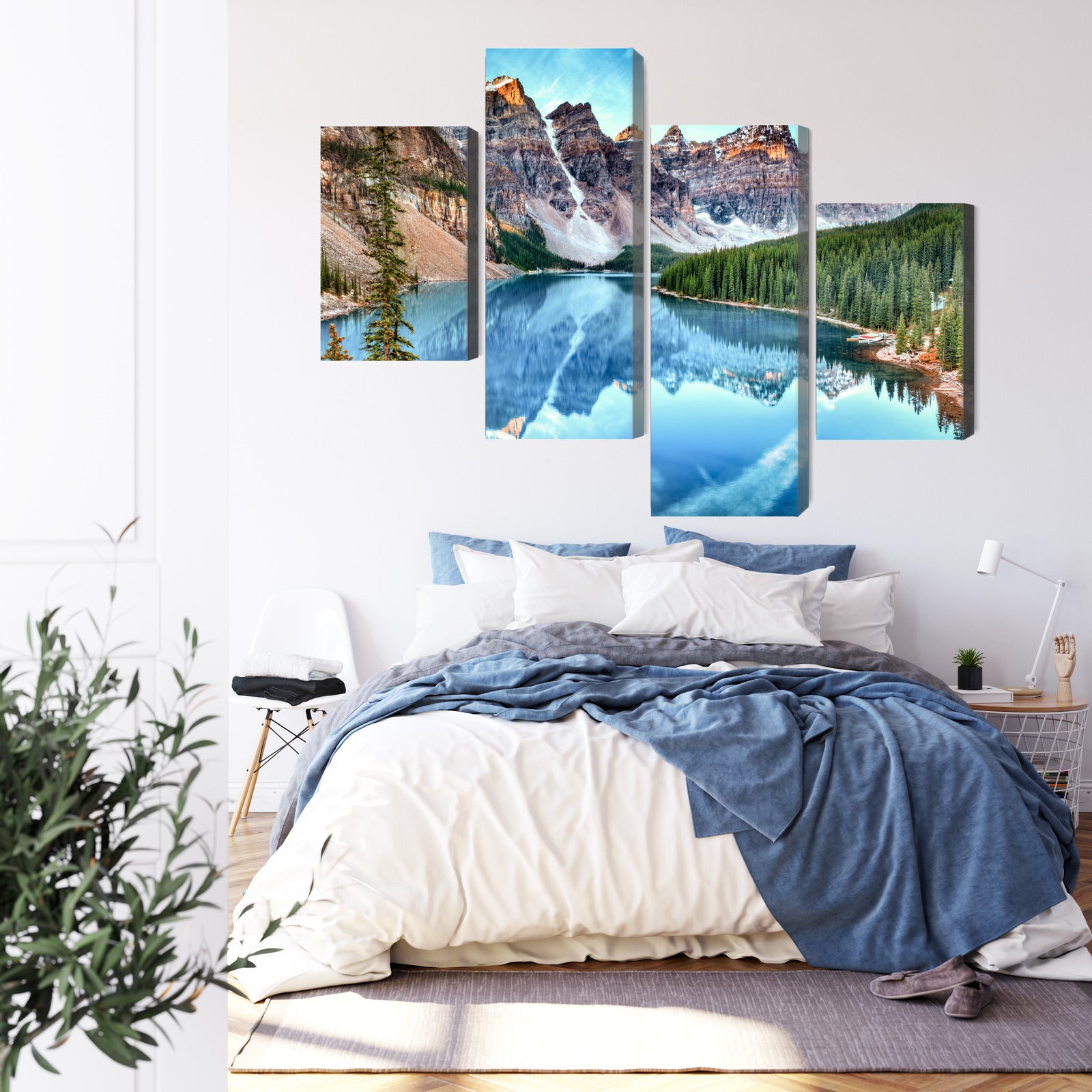 Obraz Wieloczęściowy Jezioro Moraine W Parku Narodowym Banff, Kanada