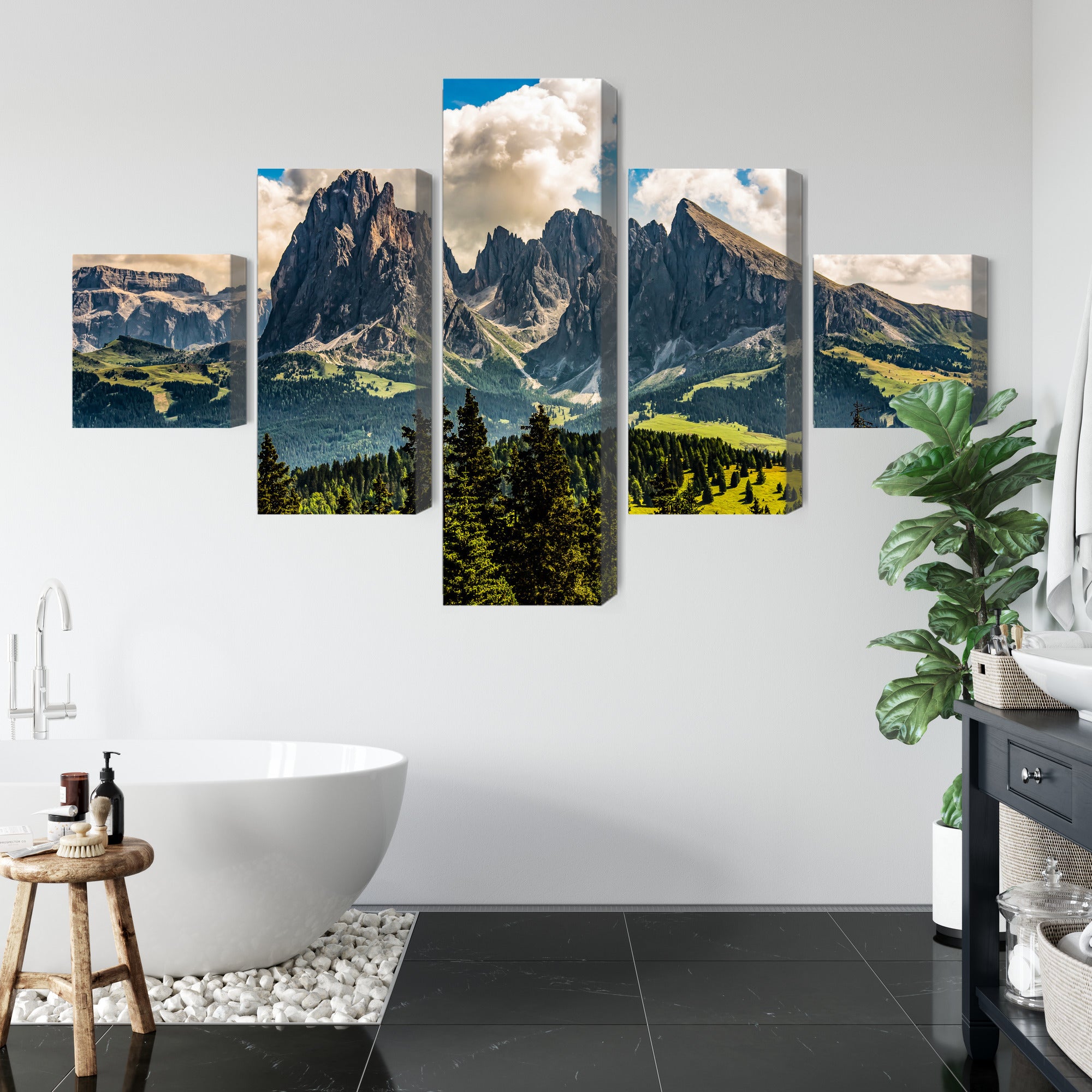 Obraz Wieloczęściowy Widok Włoskich Dolomitów 3D