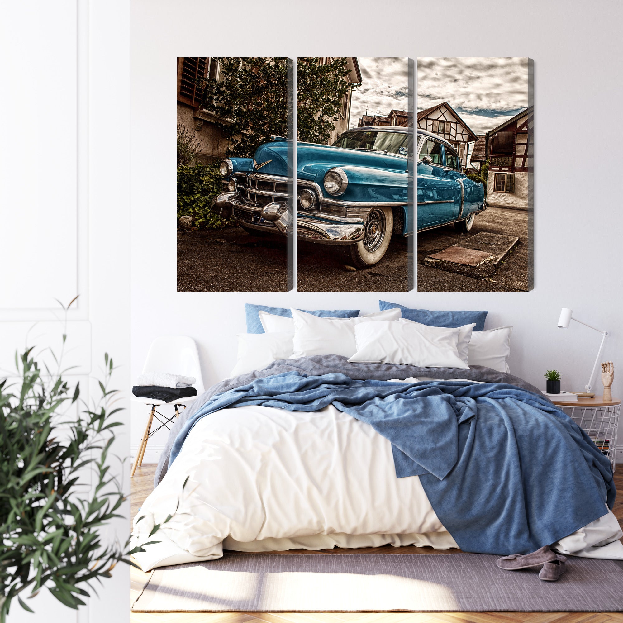 Obraz Wieloczęściowy Niebieski Cadillac Eldorado Z 1953 Roku