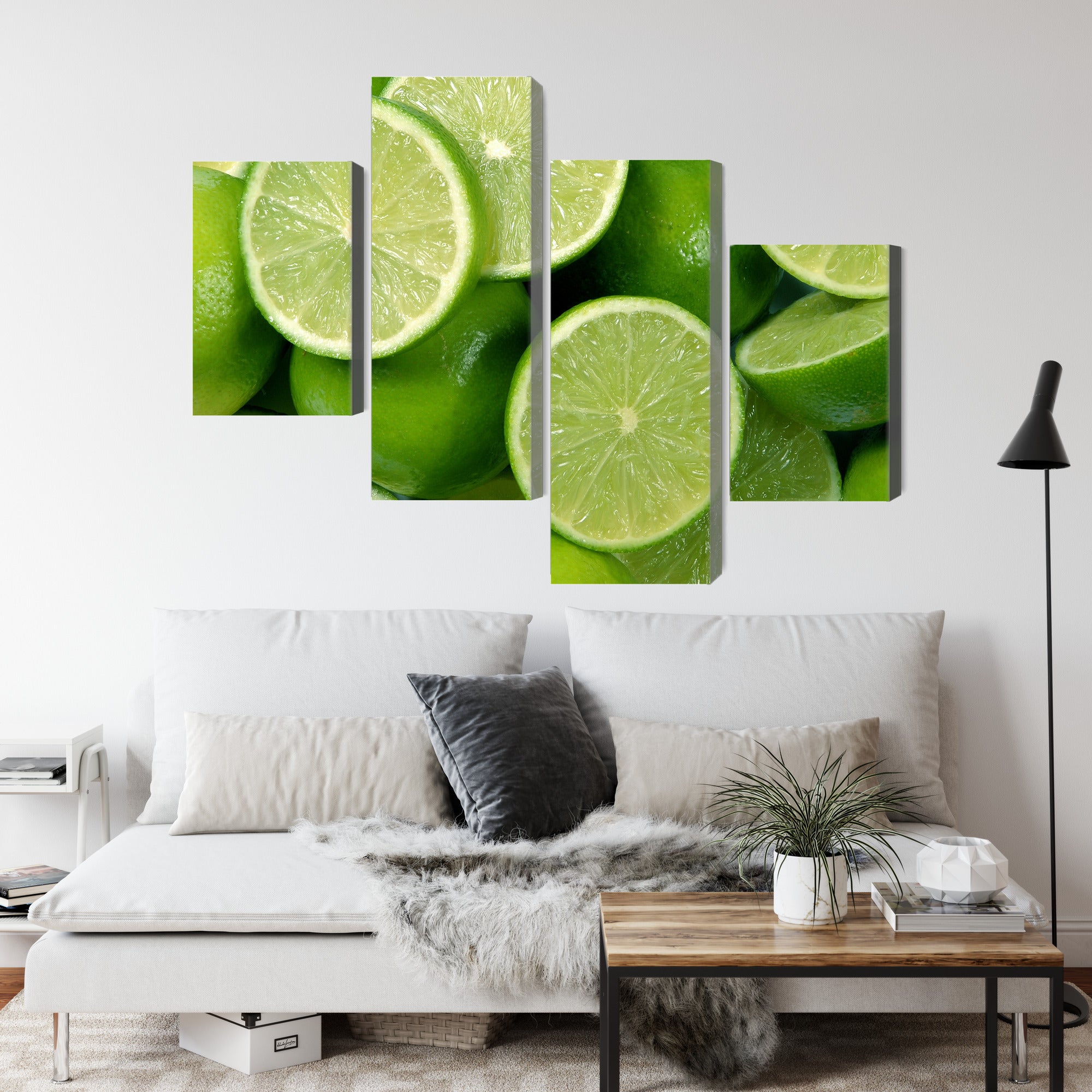Obraz Wieloczęściowy Połówki Limonki