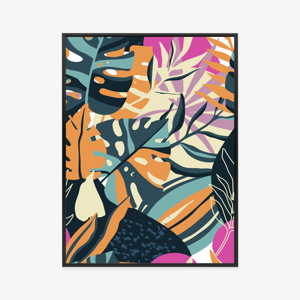 Plakat Wielokolorowe Rama Aluminiowa Kolor Czarny