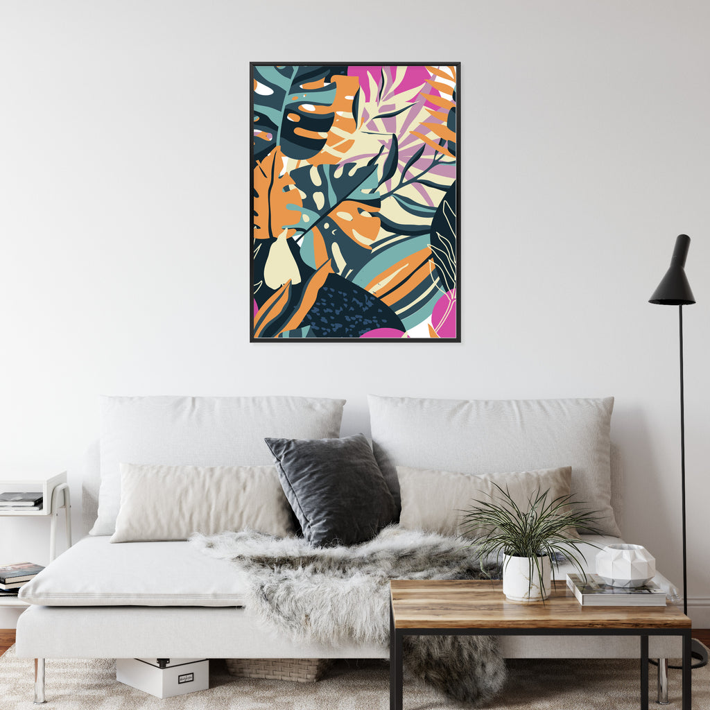 Plakat Wielokolorowe Rama Aluminiowa Kolor Czarny