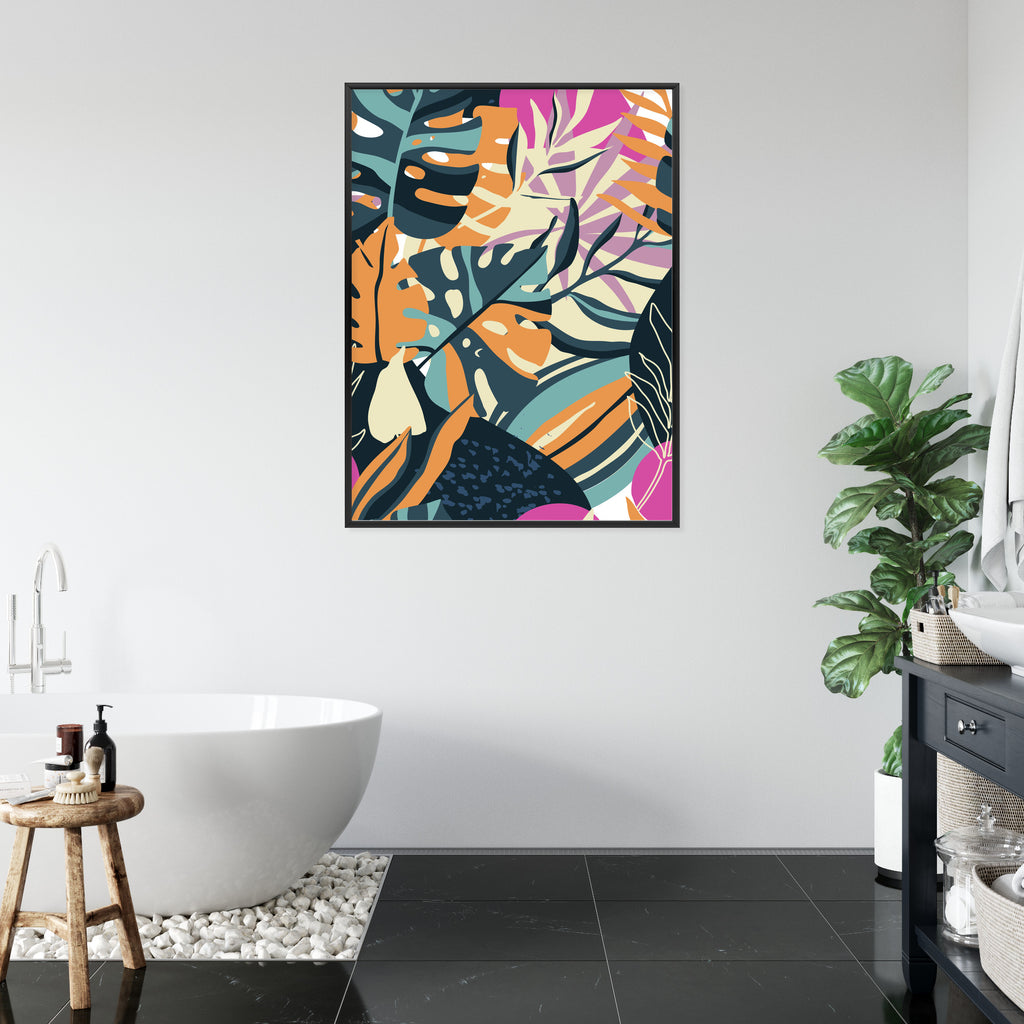 Plakat Wielokolorowe Rama Aluminiowa Kolor Czarny