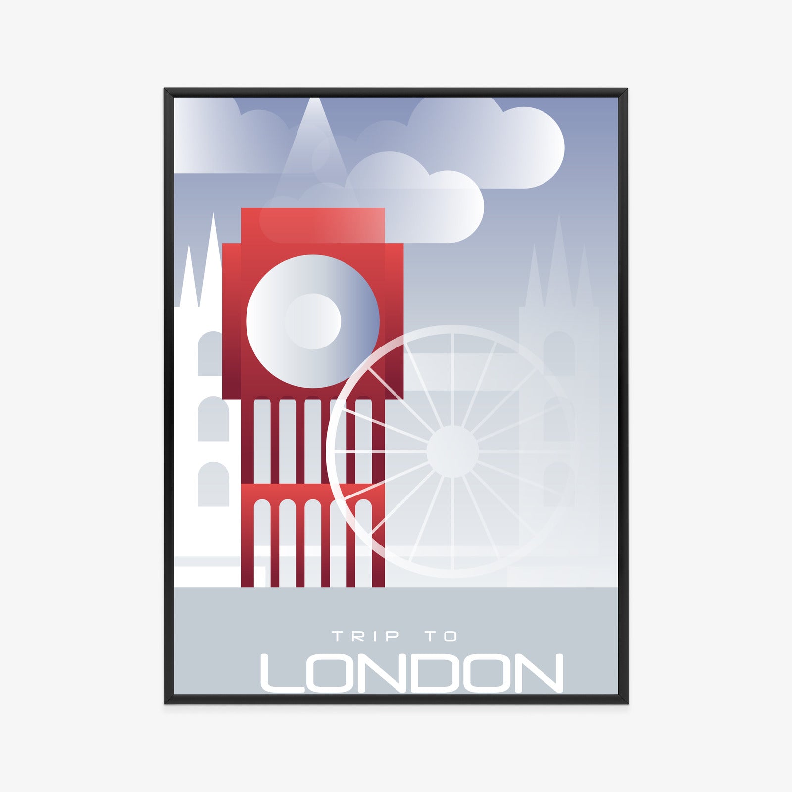 Plakat Wycieczka Do Londynu Rama Aluminiowa Kolor Czarny