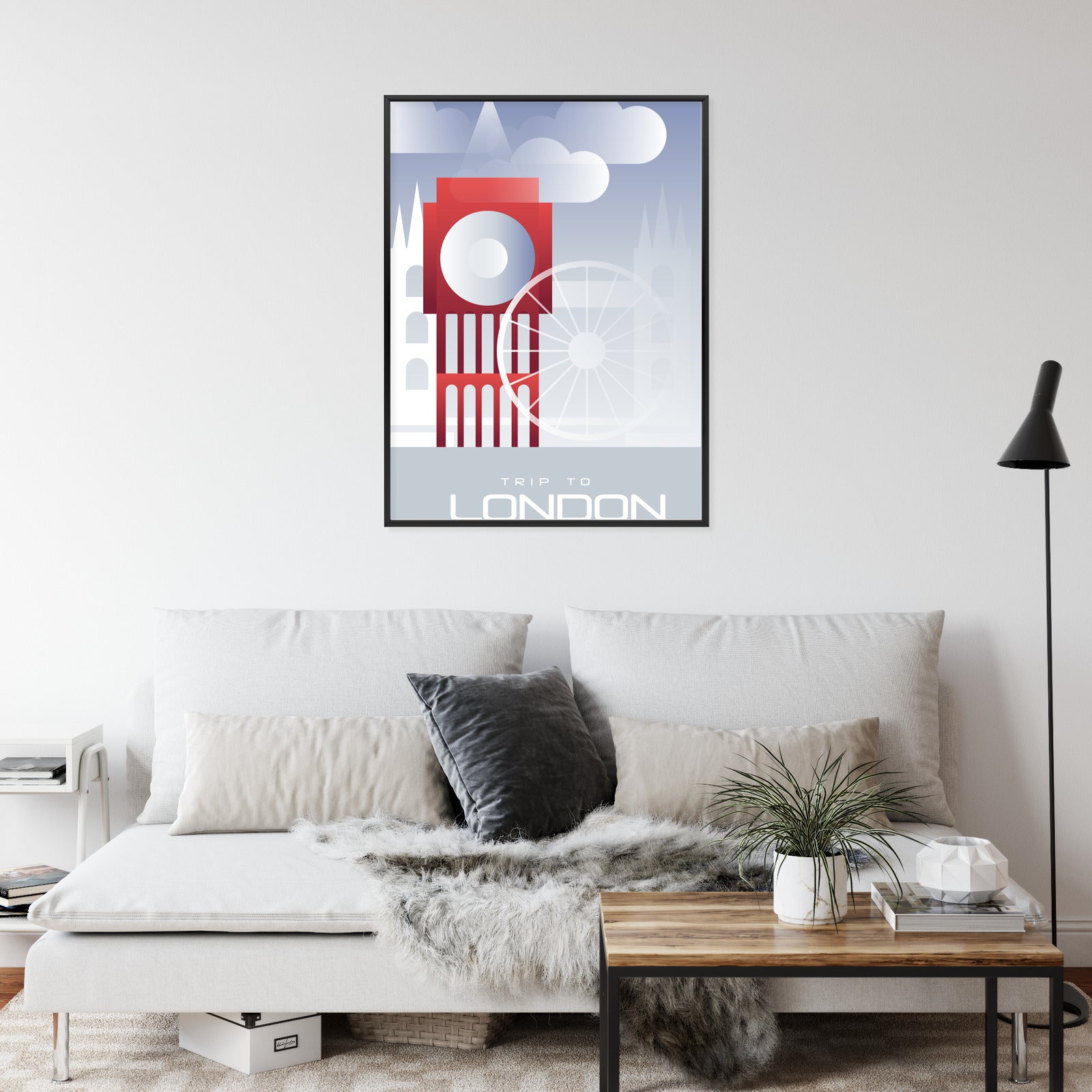 Plakat Wycieczka Do Londynu Rama Aluminiowa Kolor Czarny