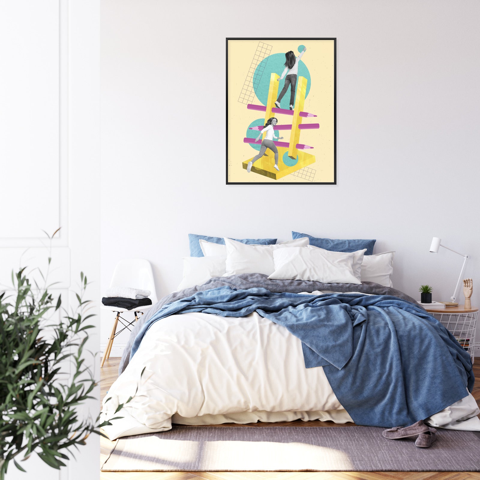 Plakat Droga Na Szczyt - Kolaż W Stylu Pop-Art Rama Aluminiowa Kolor Czarny