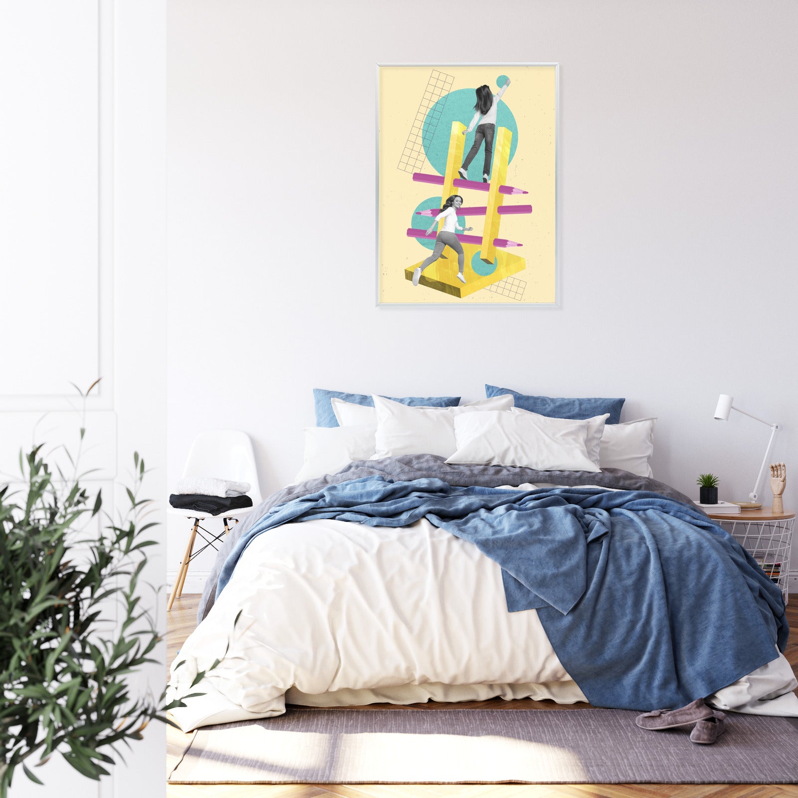 Plakat Droga Na Szczyt - Kolaż W Stylu Pop-Art Rama Aluminiowa Kolor Czarny