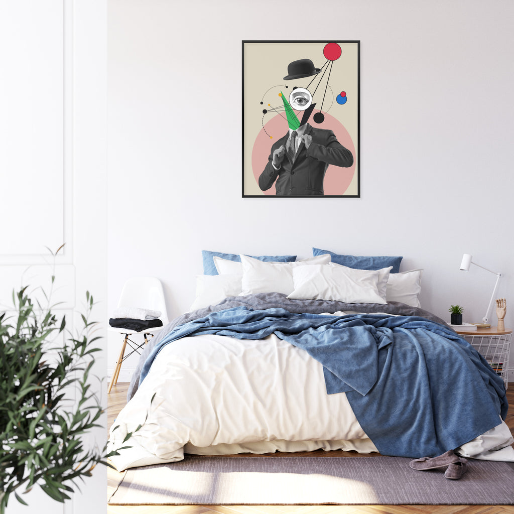 Plakat Wszechobecny Umysł - Kolaż Inspirowany Sztuką Nowoczesną Rama Aluminiowa Kolor Czarny