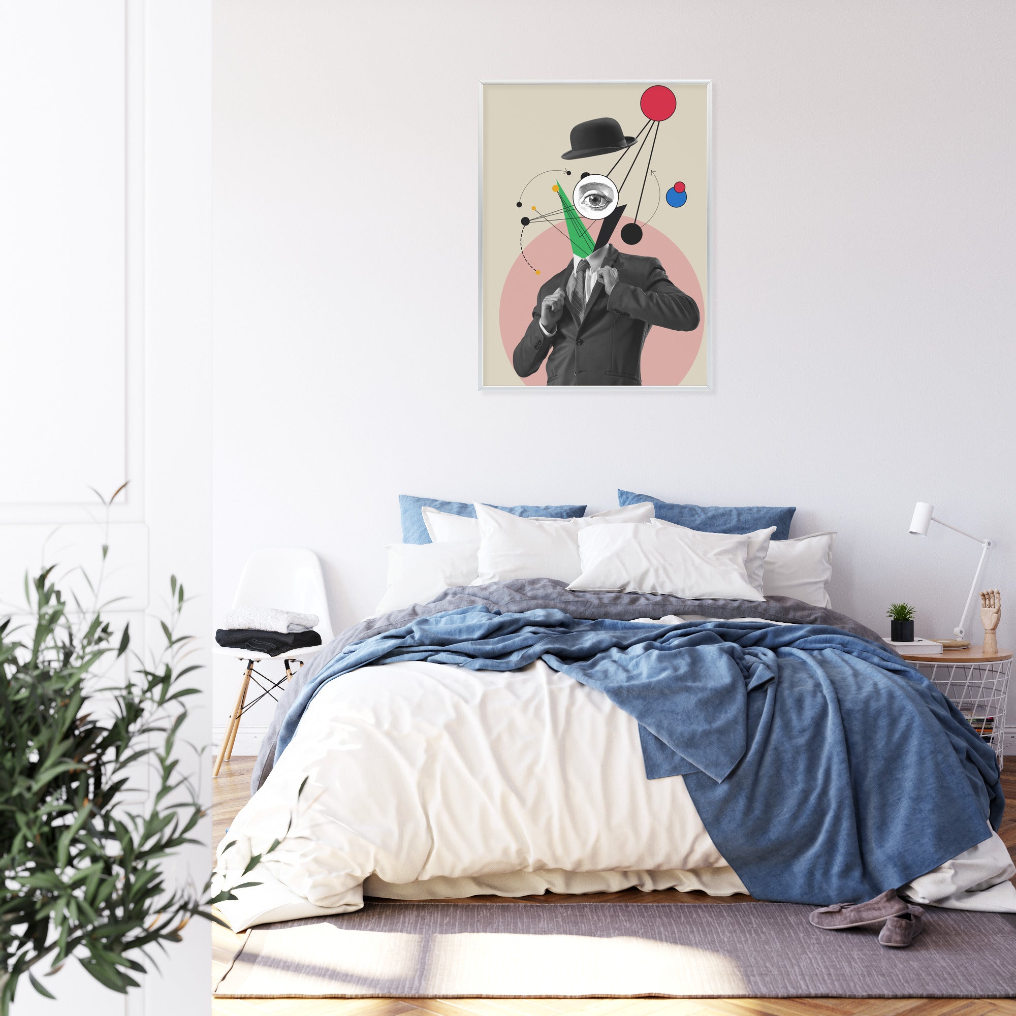 Plakat Wszechobecny Umysł - Kolaż Inspirowany Sztuką Nowoczesną Rama Aluminiowa Kolor Czarny