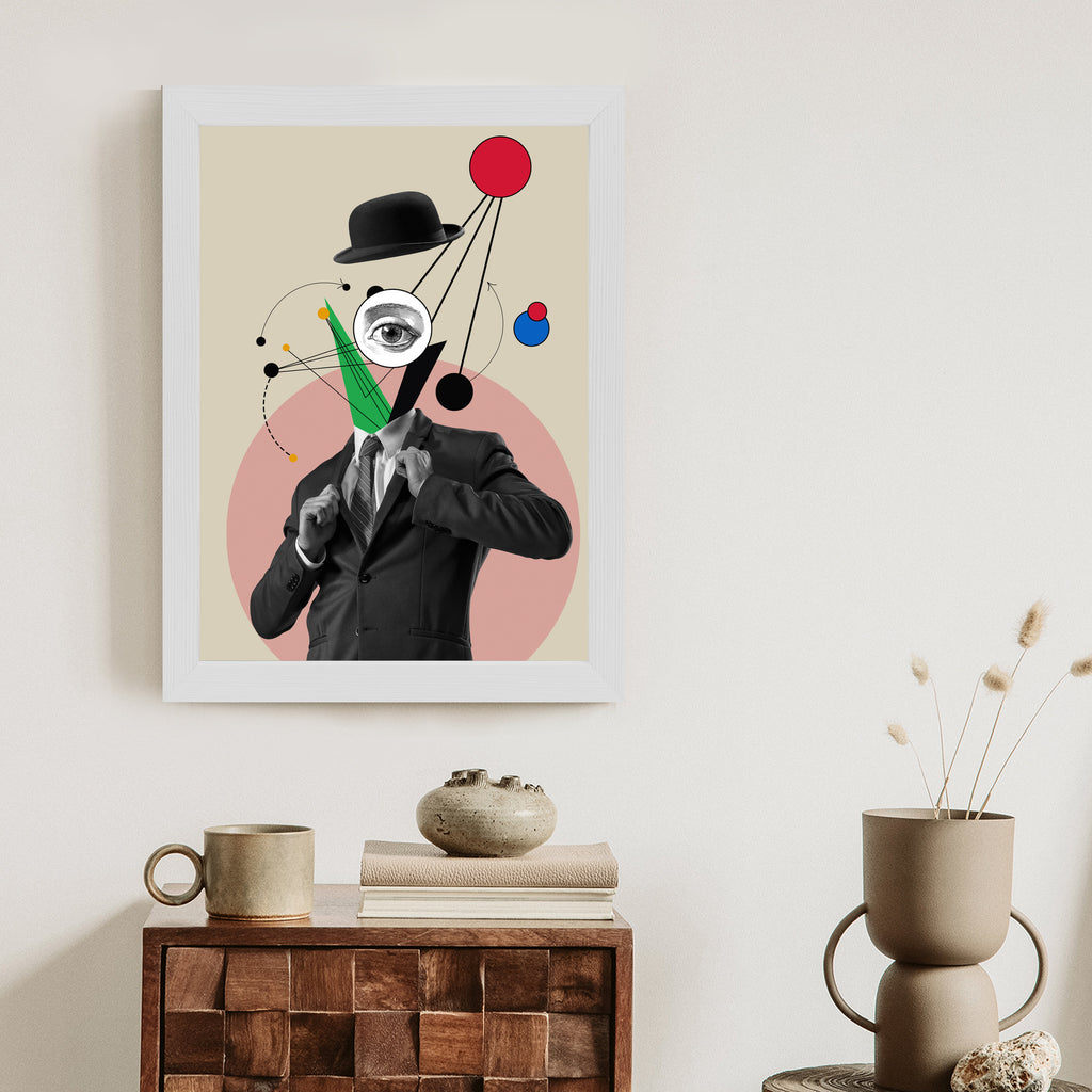 Plakat Wszechobecny Umysł - Kolaż Inspirowany Sztuką Nowoczesną Rama Aluminiowa Kolor Czarny