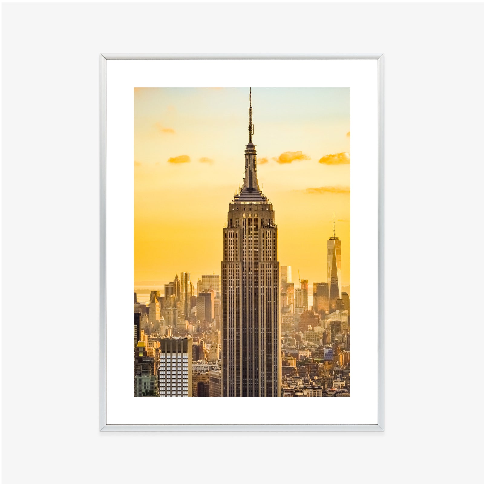 Plakat Nyc Top Of The Rock O Zachodzie Słońca Rama Aluminiowa Kolor Czarny