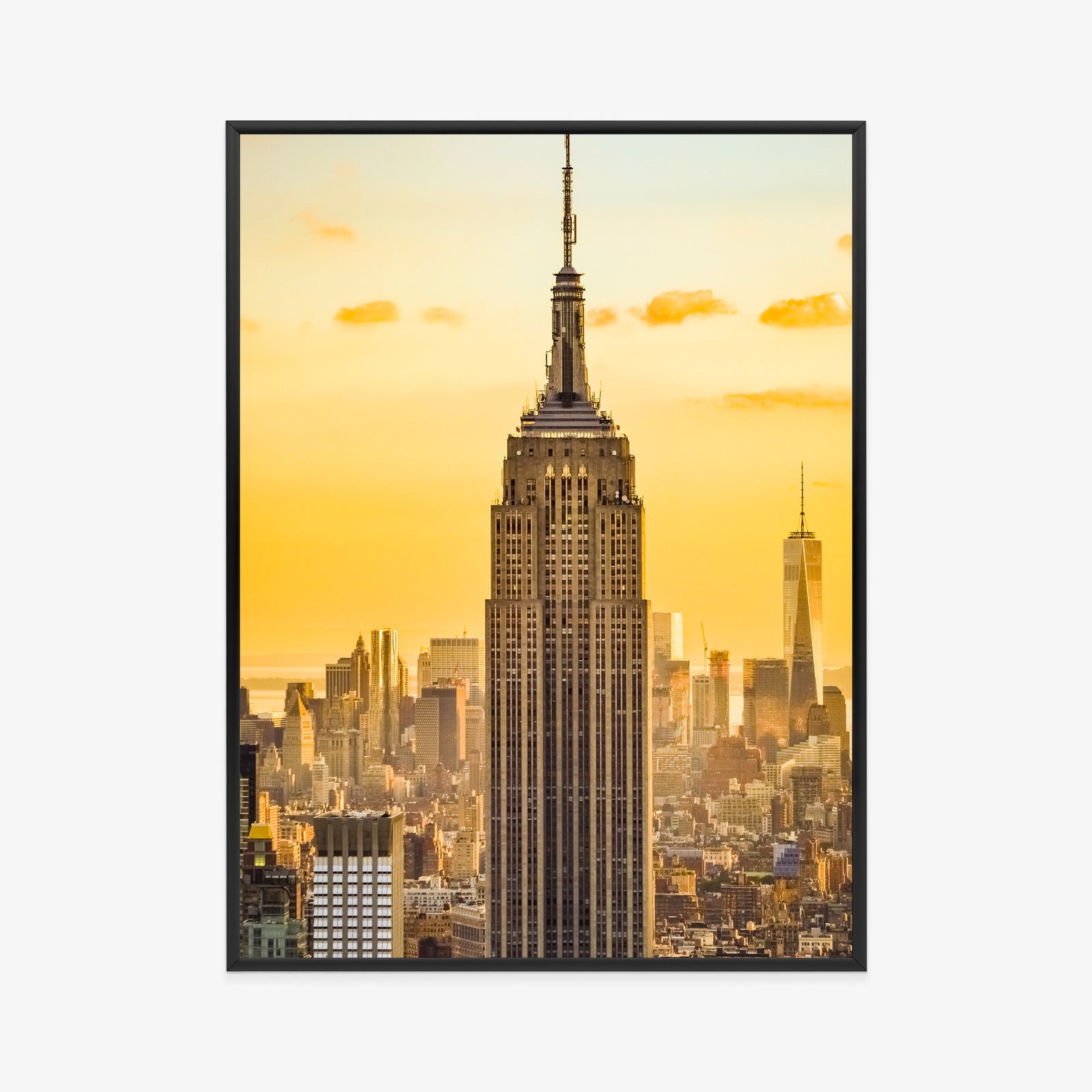 Plakat Nyc Top Of The Rock O Zachodzie Słońca Rama Aluminiowa Kolor Czarny