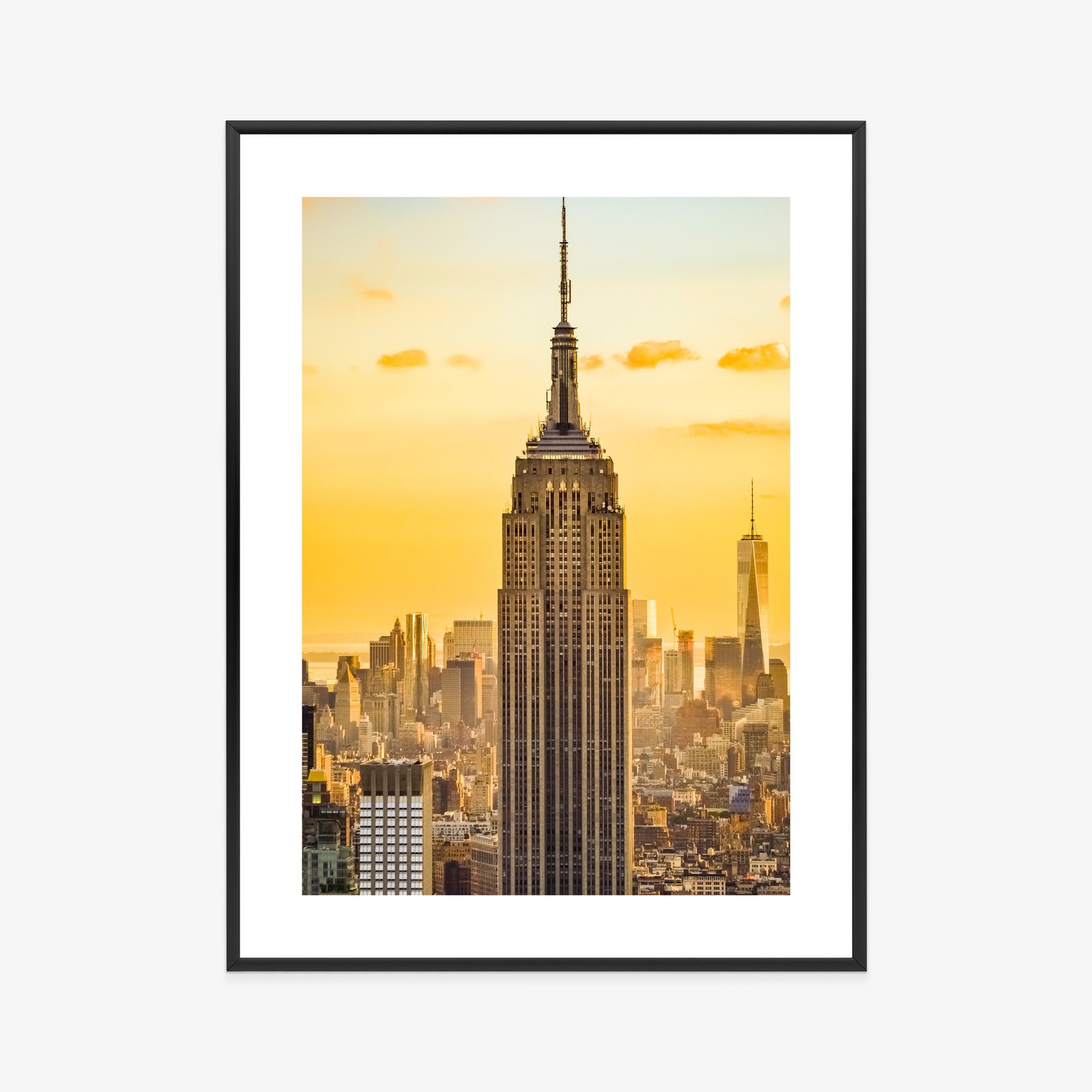 Plakat Nyc Top Of The Rock O Zachodzie Słońca Rama Aluminiowa Kolor Czarny