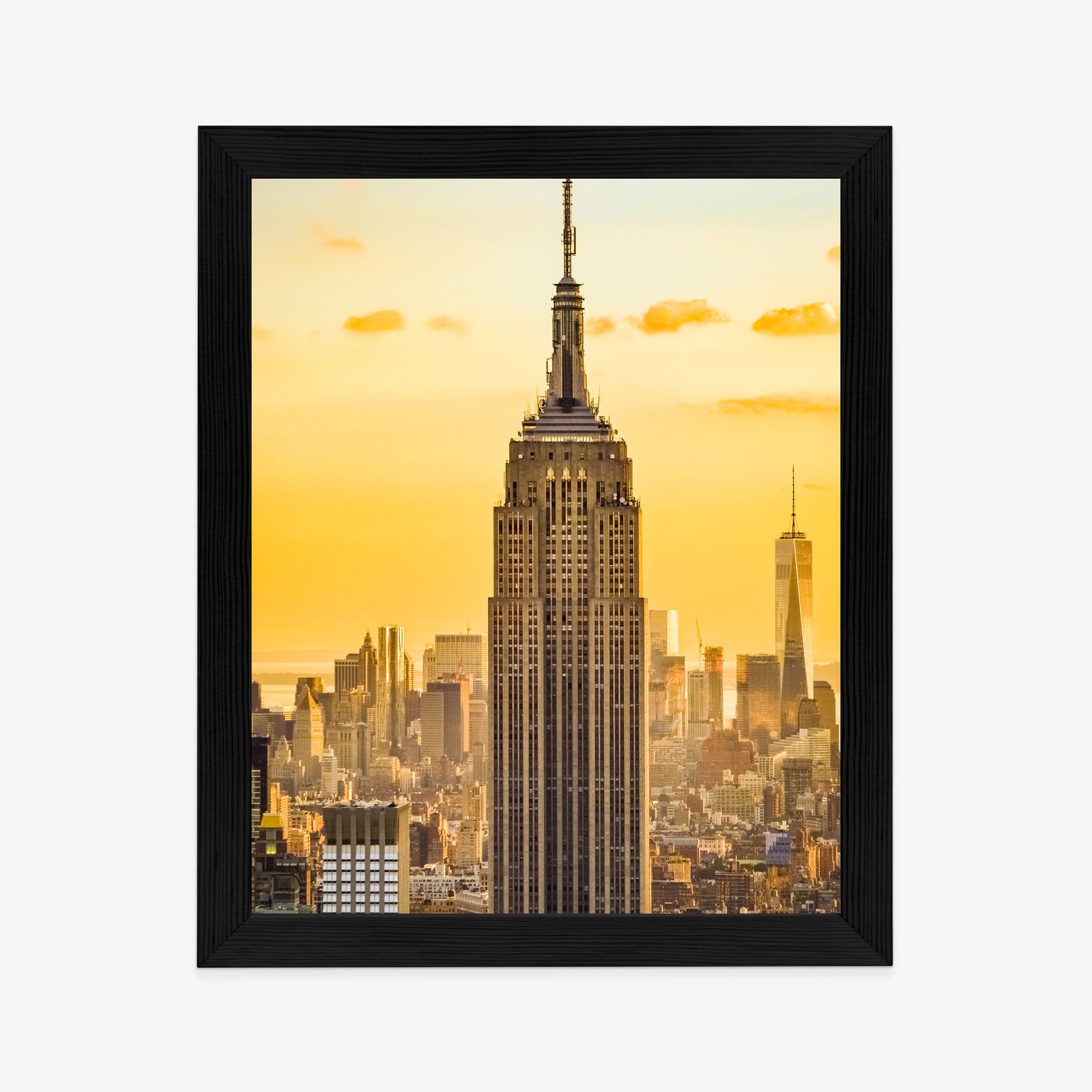 Plakat Nyc Top Of The Rock O Zachodzie Słońca Rama Aluminiowa Kolor Czarny