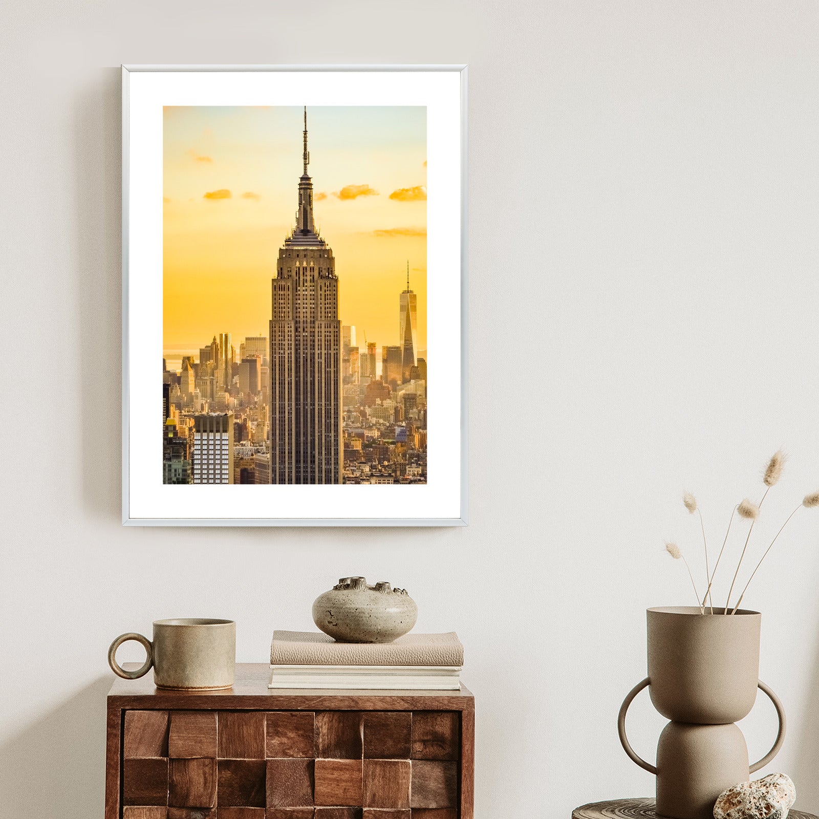 Plakat Nyc Top Of The Rock O Zachodzie Słońca Rama Aluminiowa Kolor Czarny