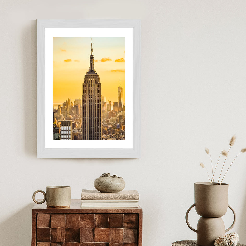 Plakat Nyc Top Of The Rock O Zachodzie Słońca Rama Aluminiowa Kolor Czarny