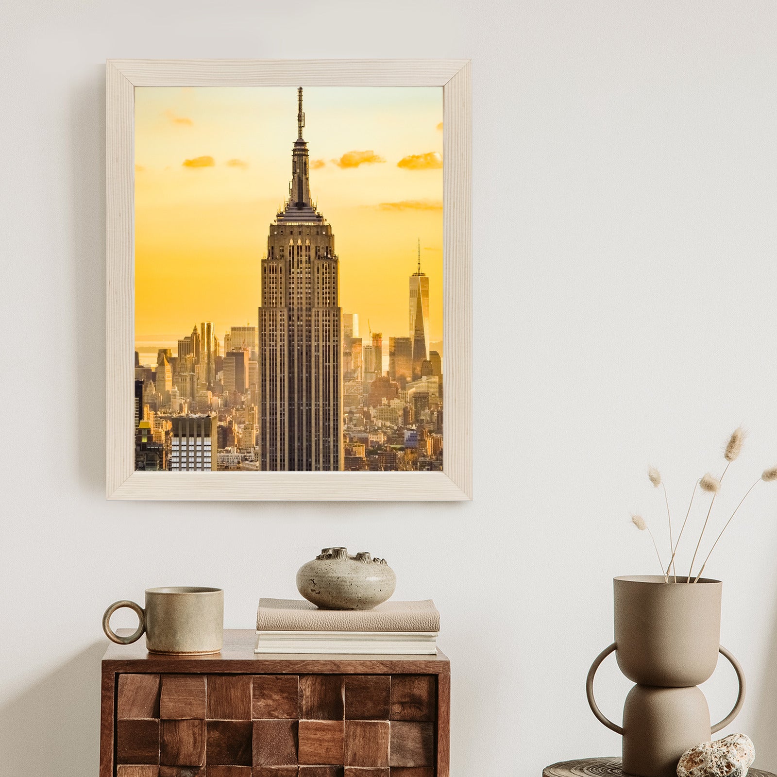 Plakat Nyc Top Of The Rock O Zachodzie Słońca Rama Aluminiowa Kolor Czarny