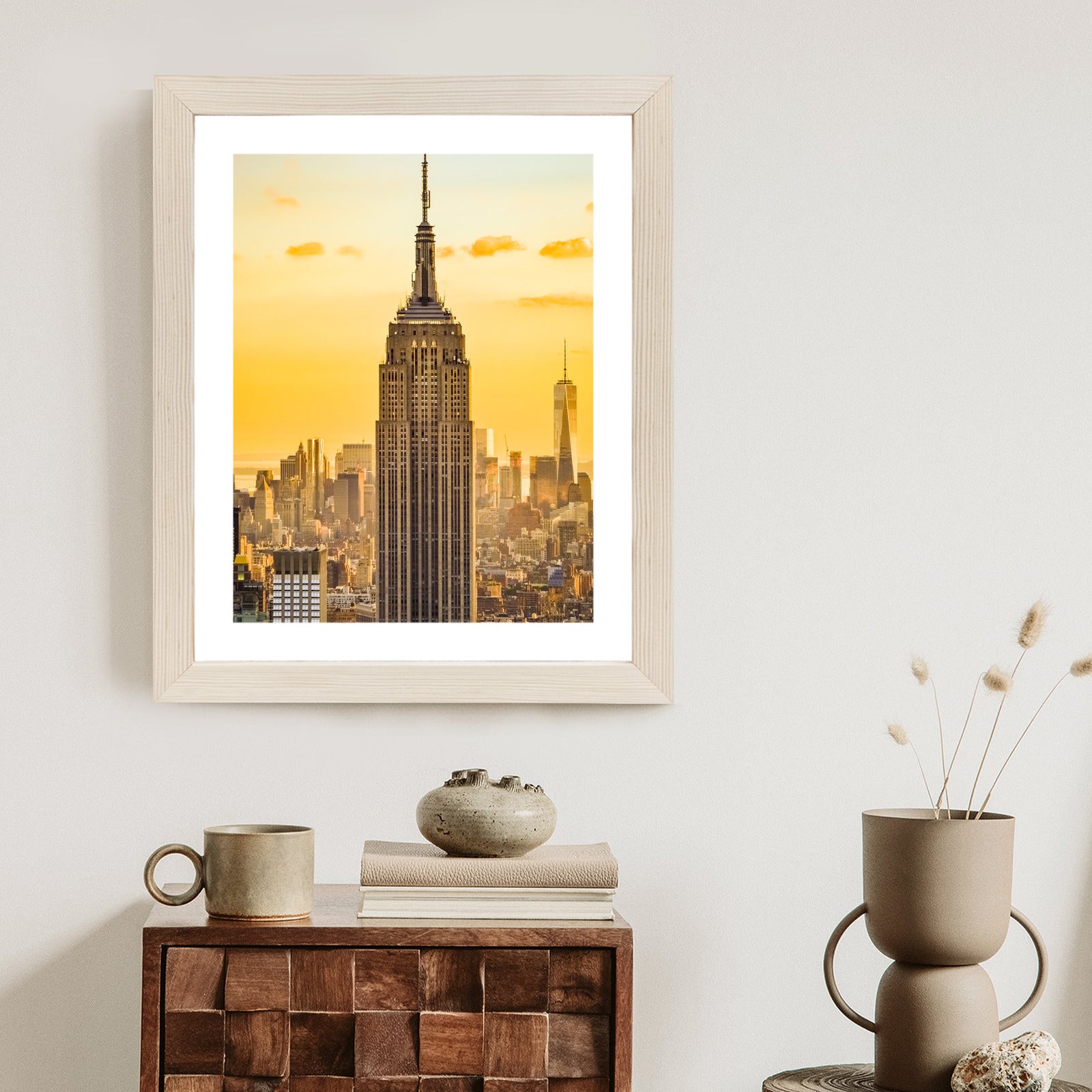 Plakat Nyc Top Of The Rock O Zachodzie Słońca Rama Aluminiowa Kolor Czarny