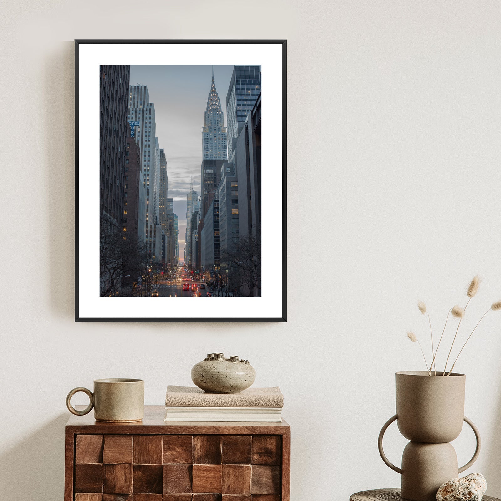 Plakat Widok Na Ulicę 42 Na Manhattanie Rama Aluminiowa Kolor Czarny