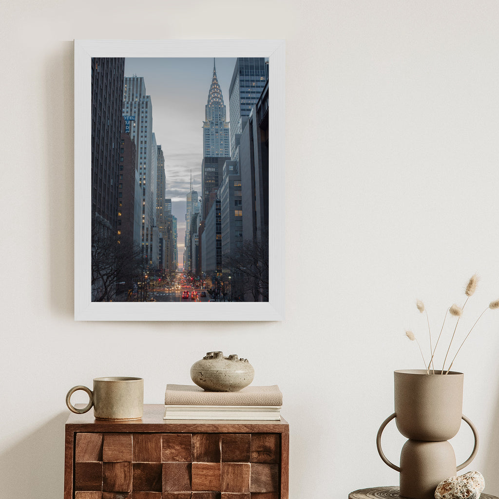 Plakat Widok Na Ulicę 42 Na Manhattanie Rama Aluminiowa Kolor Czarny