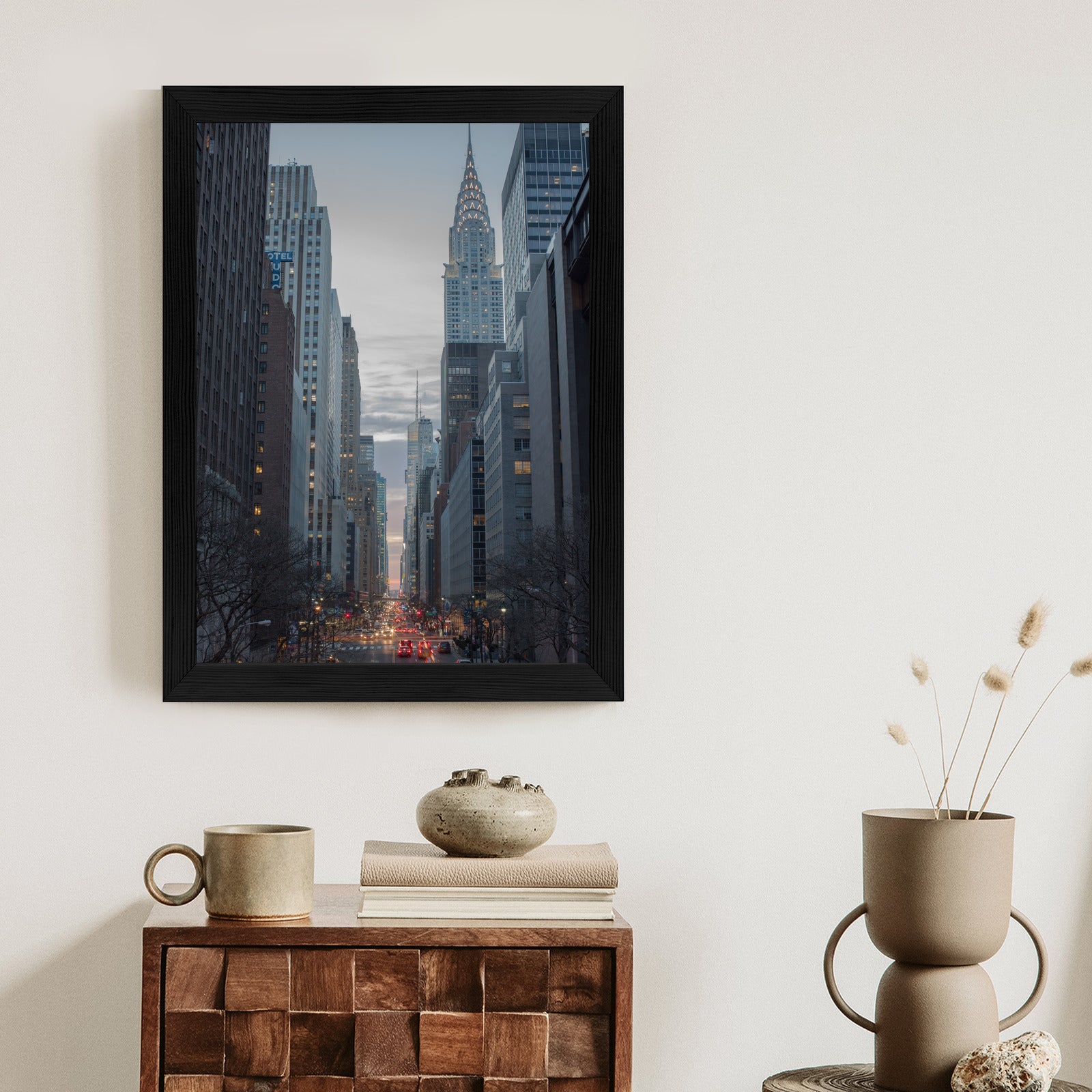 Plakat Widok Na Ulicę 42 Na Manhattanie Rama Aluminiowa Kolor Czarny