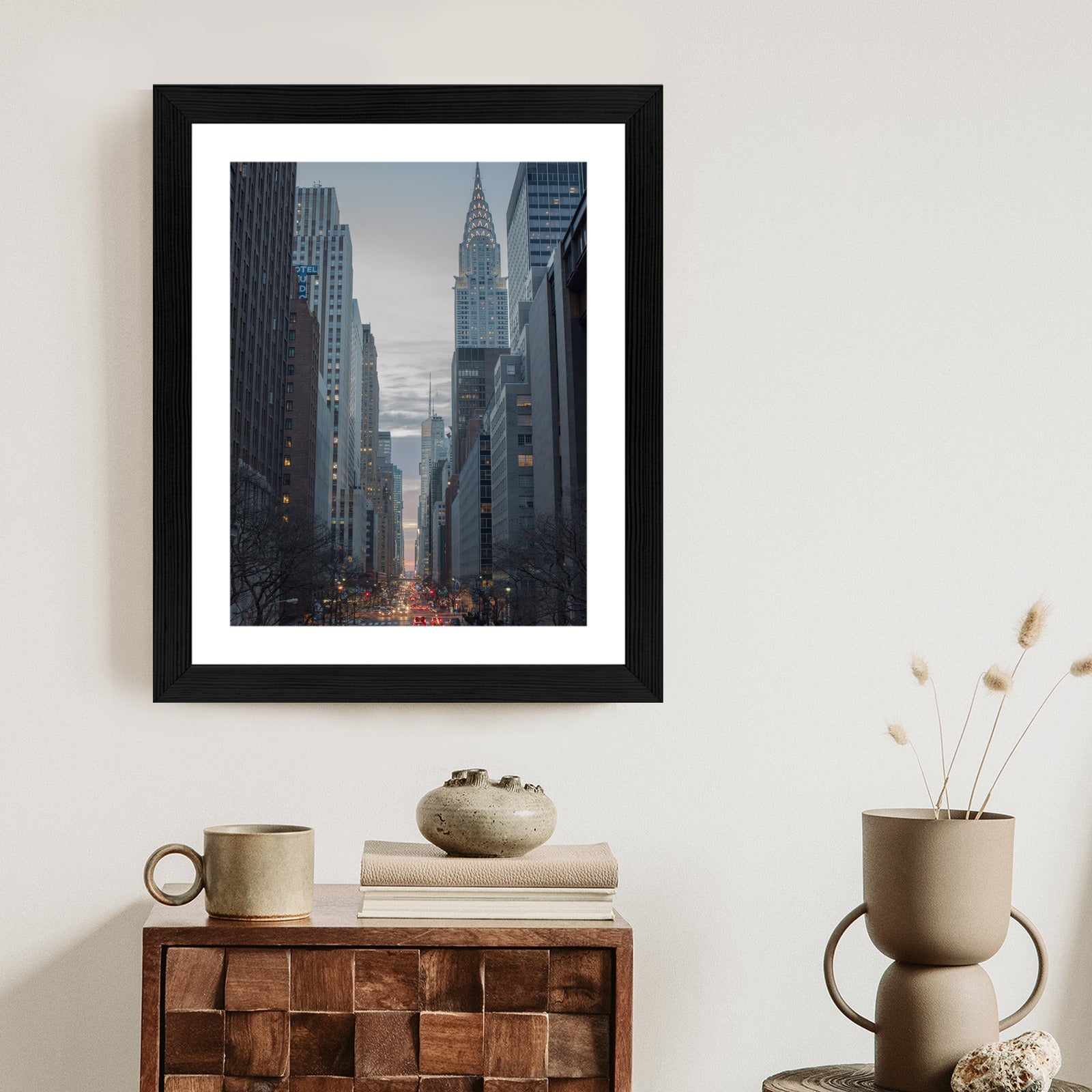 Plakat Widok Na Ulicę 42 Na Manhattanie Rama Aluminiowa Kolor Czarny