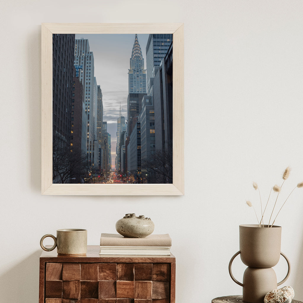 Plakat Widok Na Ulicę 42 Na Manhattanie Rama Aluminiowa Kolor Czarny