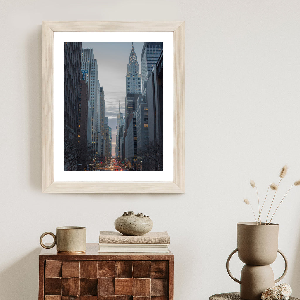 Plakat Widok Na Ulicę 42 Na Manhattanie Rama Aluminiowa Kolor Czarny
