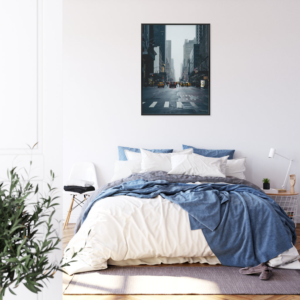 Plakat Mglisty Nowy Jork O Poranku Rama Aluminiowa Kolor Czarny