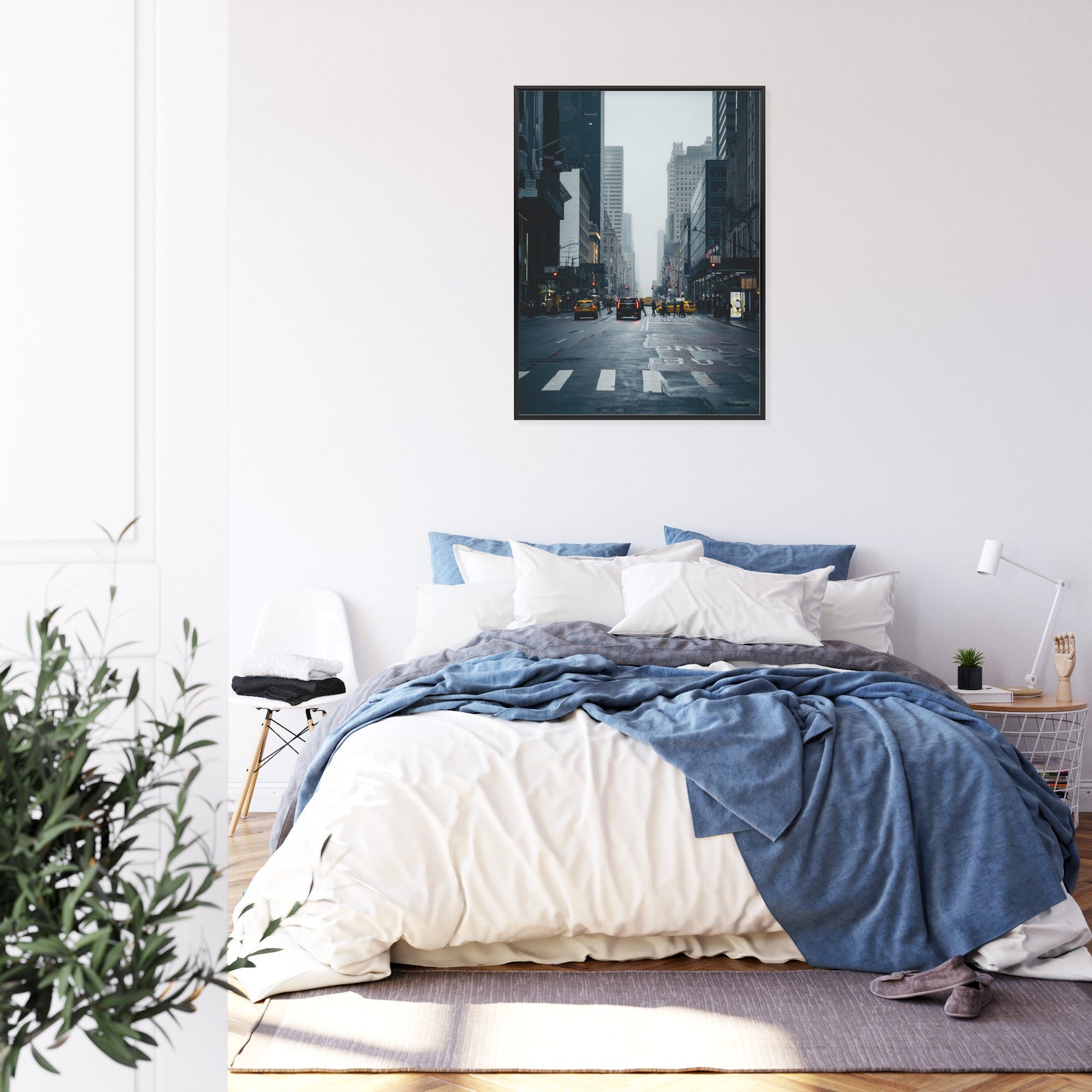 Plakat Mglisty Nowy Jork O Poranku Rama Aluminiowa Kolor Czarny