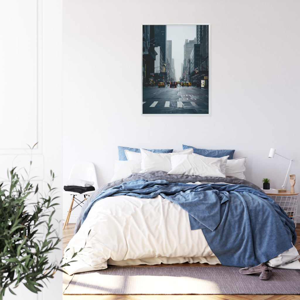 Plakat Mglisty Nowy Jork O Poranku Rama Aluminiowa Kolor Czarny