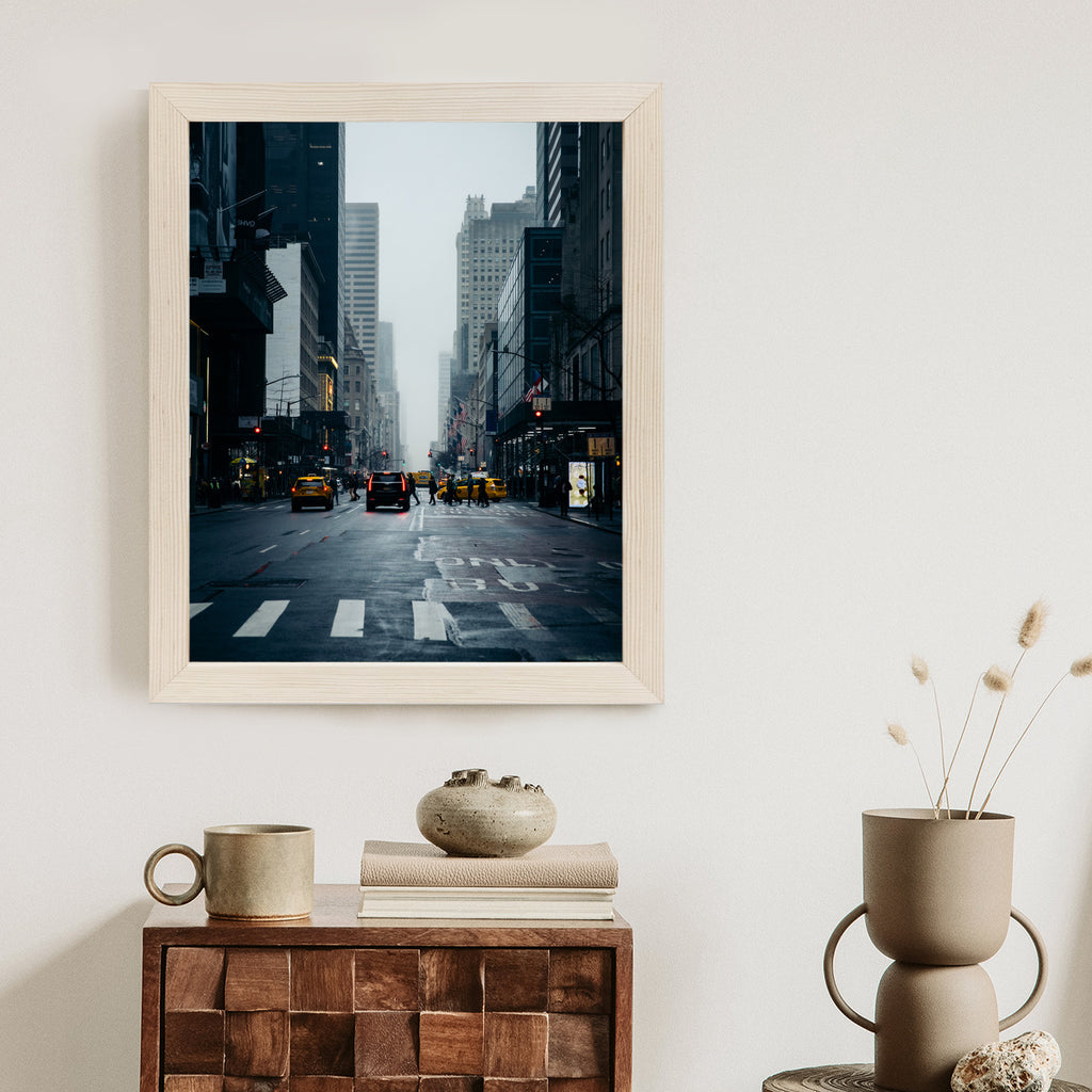 Plakat Mglisty Nowy Jork O Poranku Rama Aluminiowa Kolor Czarny