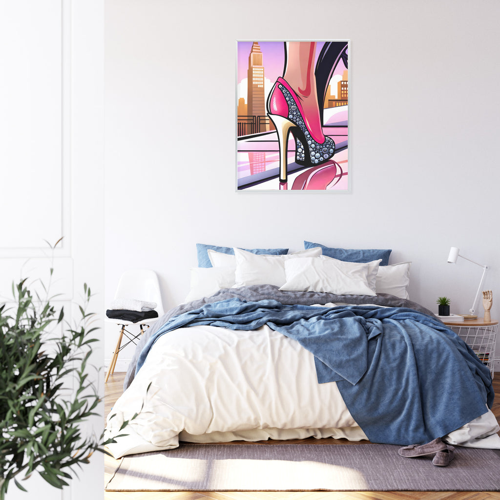 Plakat Brylantowe Szpilki Na Ulicach Nowego Jorku Rama Aluminiowa Kolor Czarny