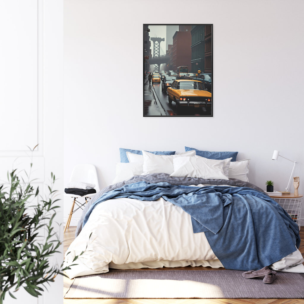 Plakat Deszczowy Dzień W Nowym Jorku Rama Aluminiowa Kolor Czarny