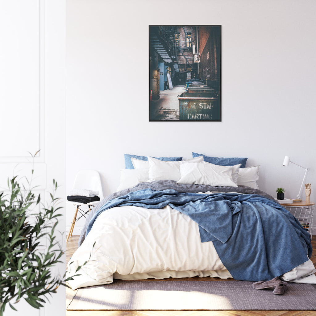 Plakat Uliczka Architektura W Nowym Jorku Rama Aluminiowa Kolor Czarny