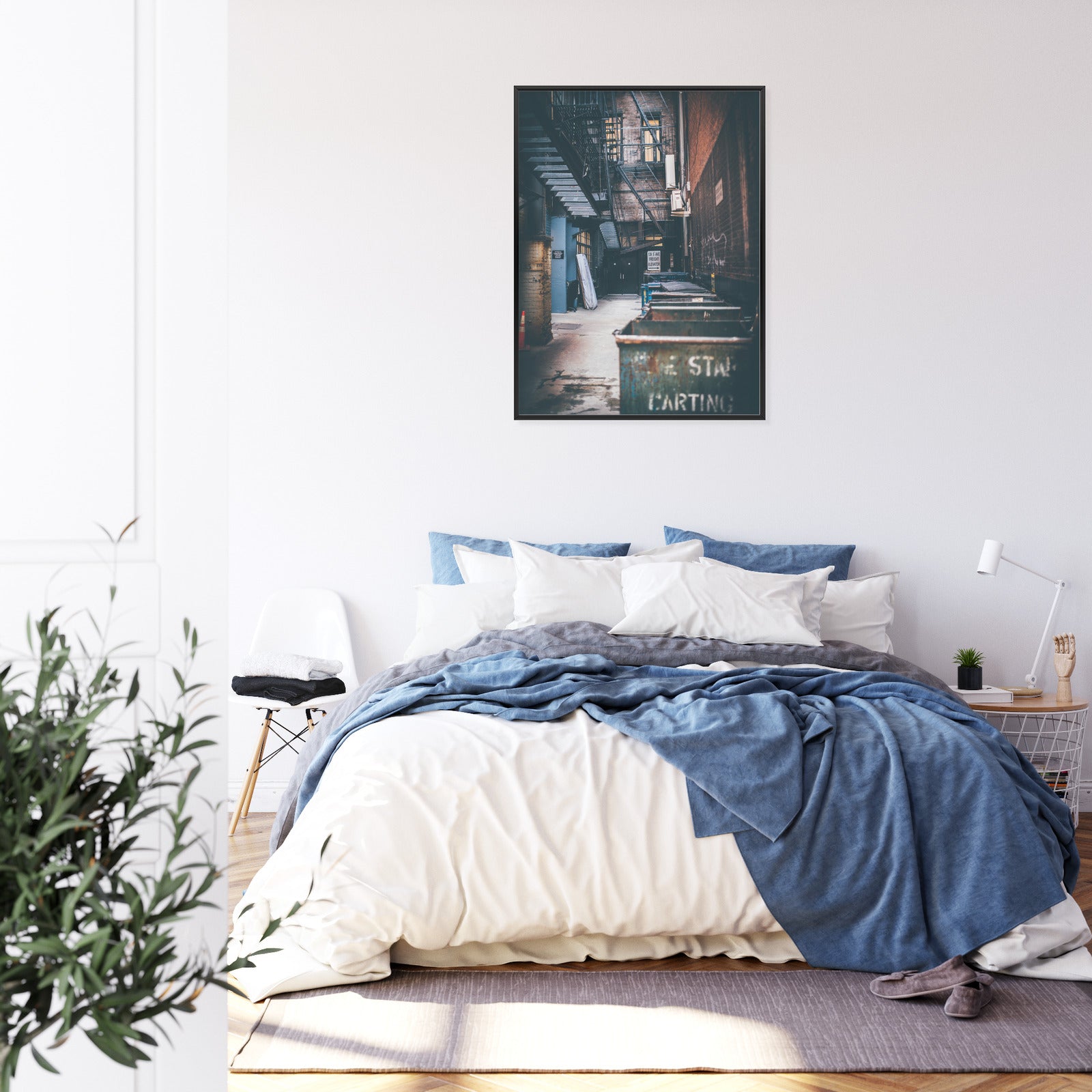 Plakat Uliczka Architektura W Nowym Jorku Rama Aluminiowa Kolor Czarny