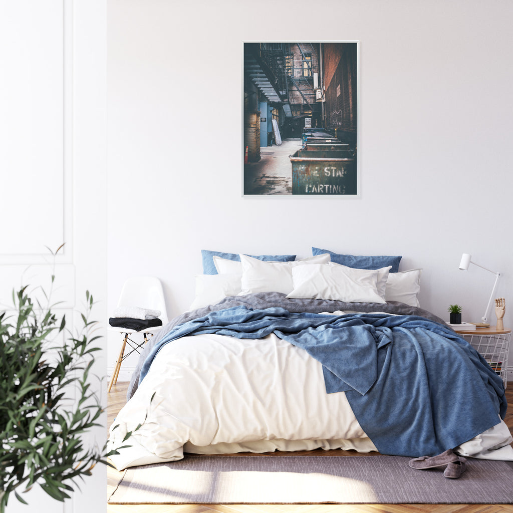 Plakat Uliczka Architektura W Nowym Jorku Rama Aluminiowa Kolor Czarny