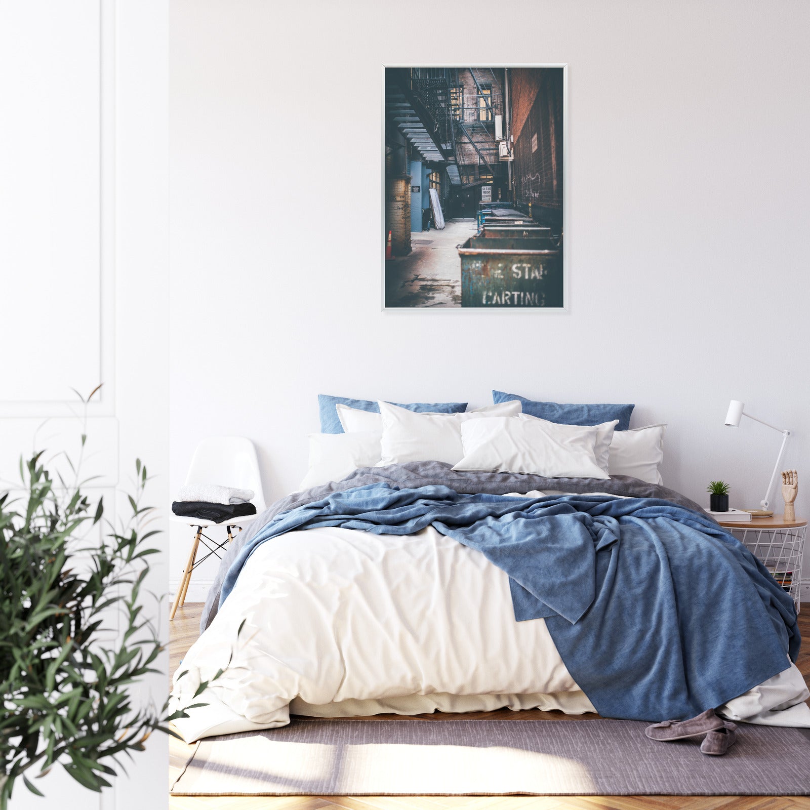 Plakat Uliczka Architektura W Nowym Jorku Rama Aluminiowa Kolor Czarny