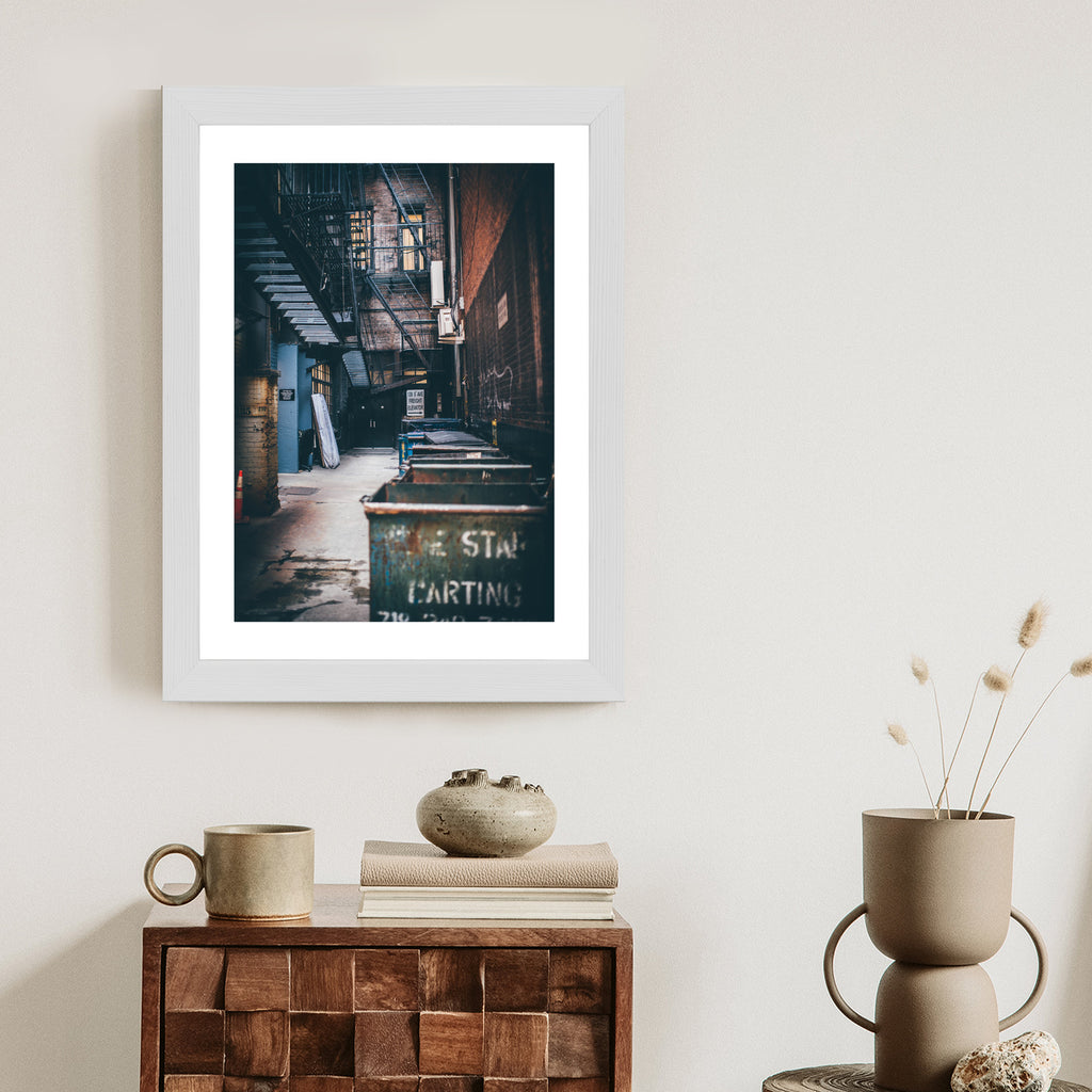 Plakat Uliczka Architektura W Nowym Jorku Rama Aluminiowa Kolor Czarny