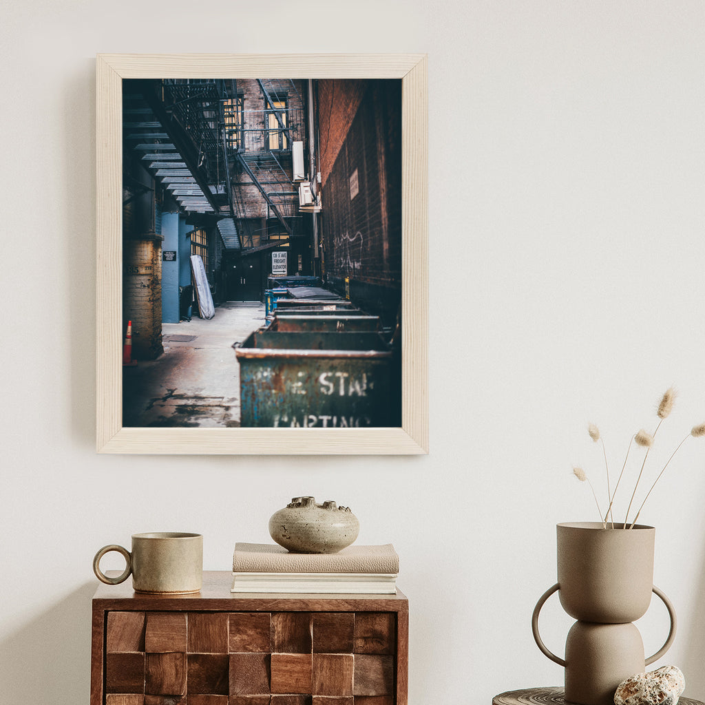 Plakat Uliczka Architektura W Nowym Jorku Rama Aluminiowa Kolor Czarny