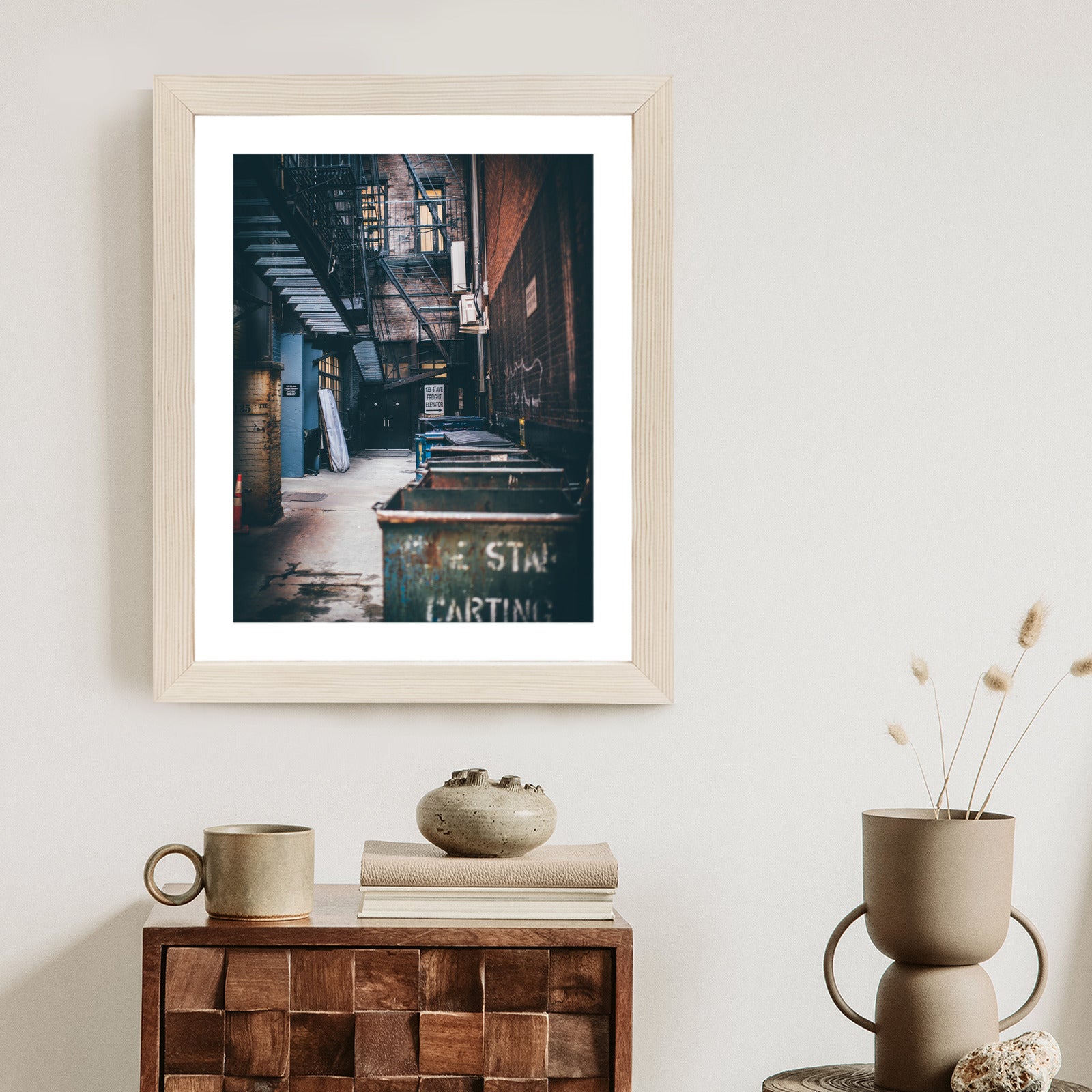 Plakat Uliczka Architektura W Nowym Jorku Rama Aluminiowa Kolor Czarny