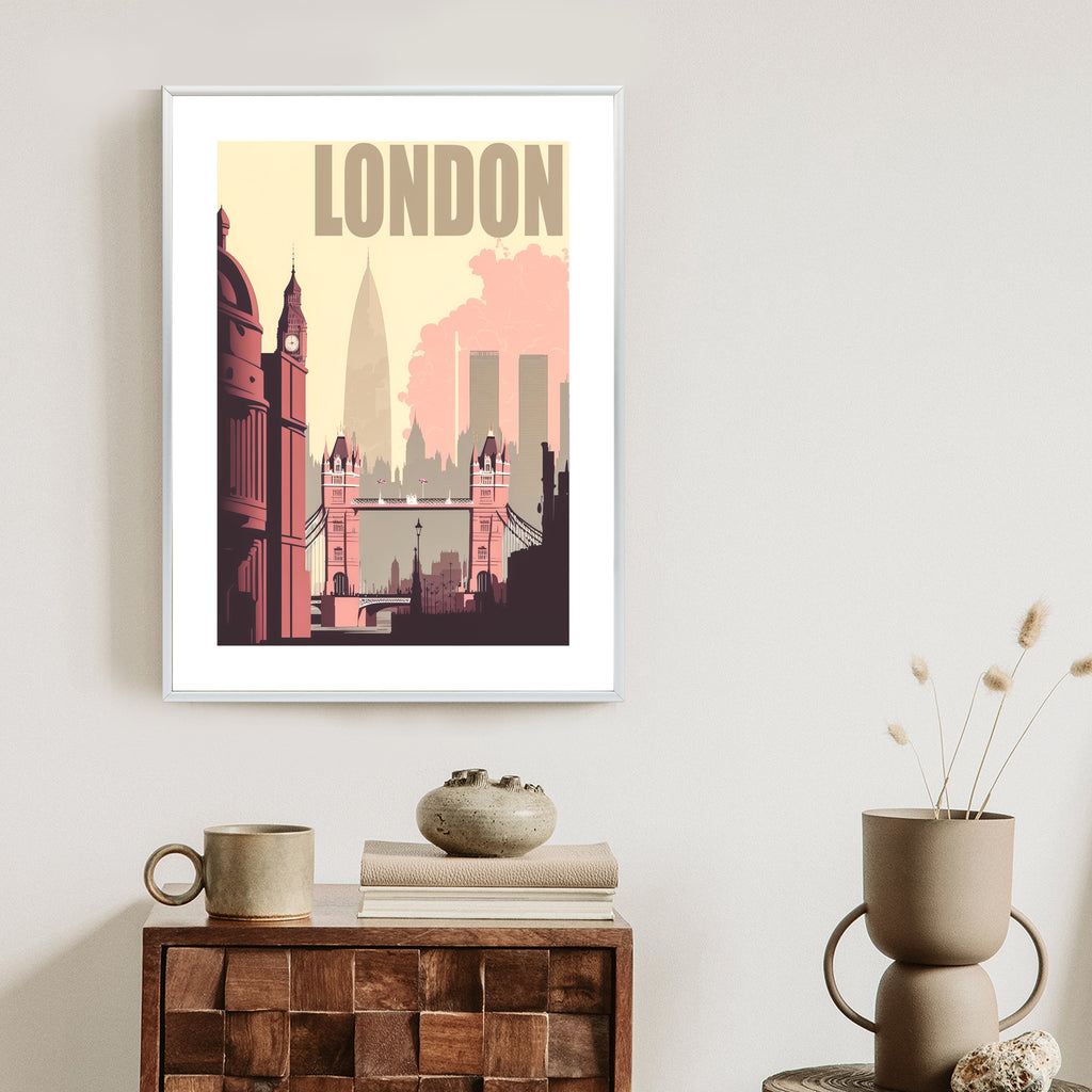 Plakat Londyn W Stylu Retro Ilustracja