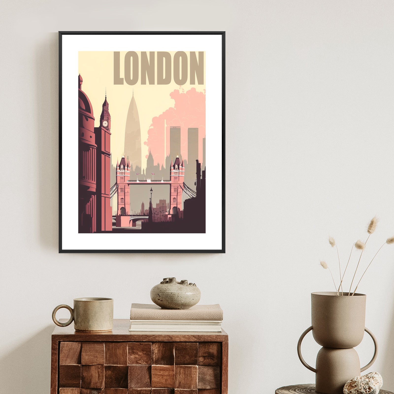 Plakat Londyn W Stylu Retro Ilustracja