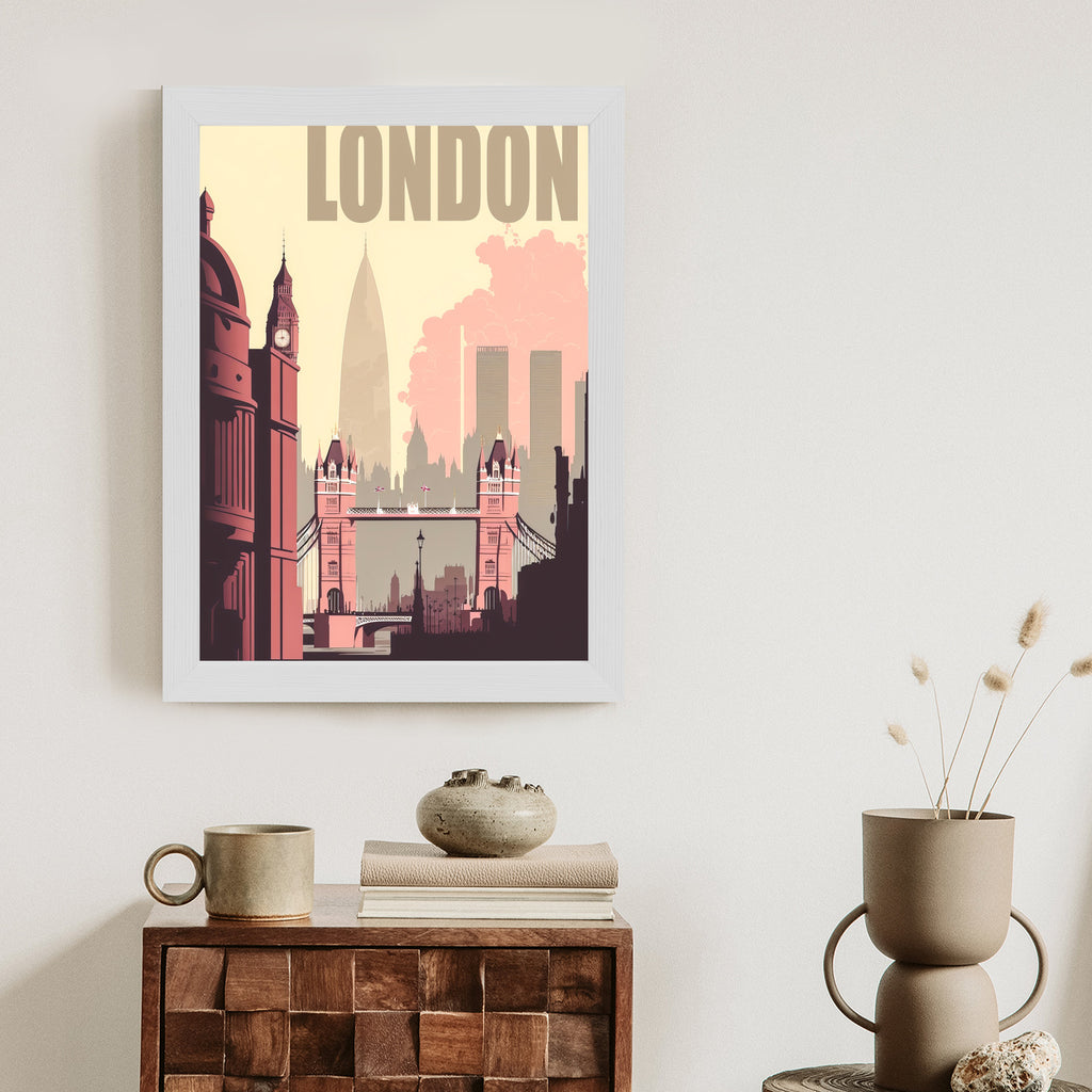 Plakat Londyn W Stylu Retro Ilustracja