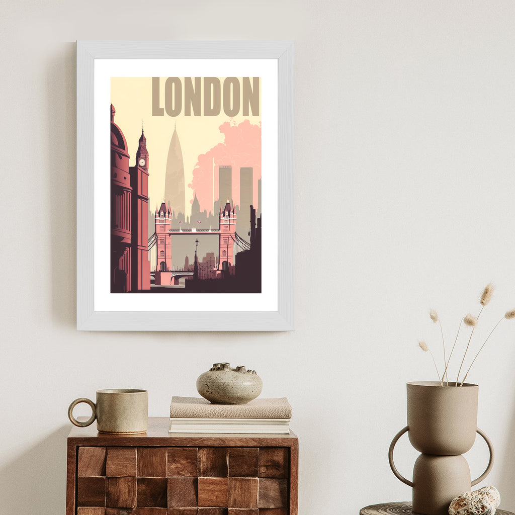 Plakat Londyn W Stylu Retro Ilustracja