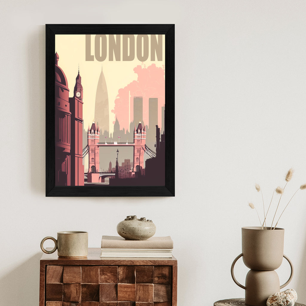 Plakat Londyn W Stylu Retro Ilustracja
