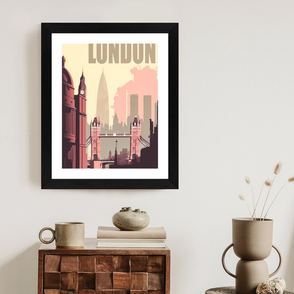 Plakat Londyn W Stylu Retro Ilustracja