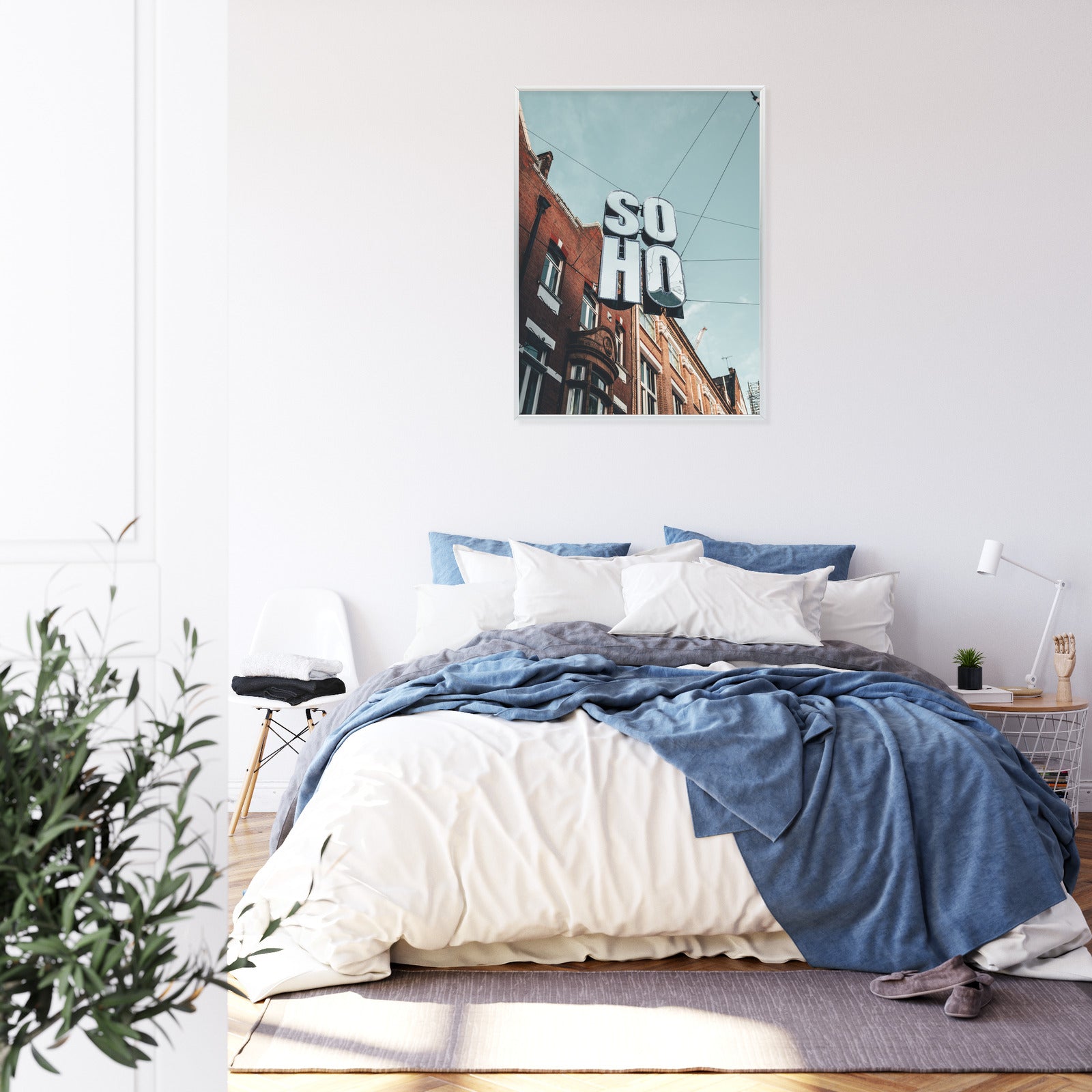 Plakat Znak Soho Na Londyńskiej Ulicy Rama Aluminiowa Kolor Czarny
