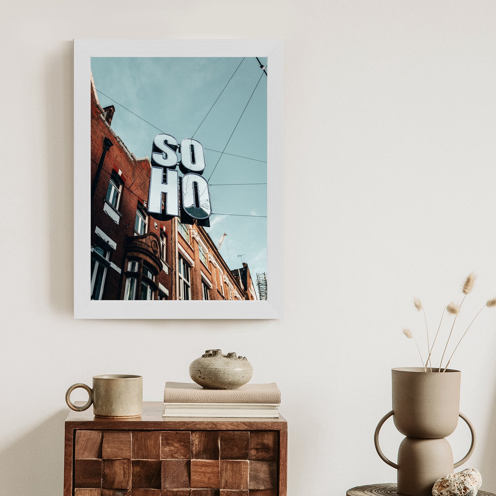 Plakat Znak Soho Na Londyńskiej Ulicy Rama Aluminiowa Kolor Czarny