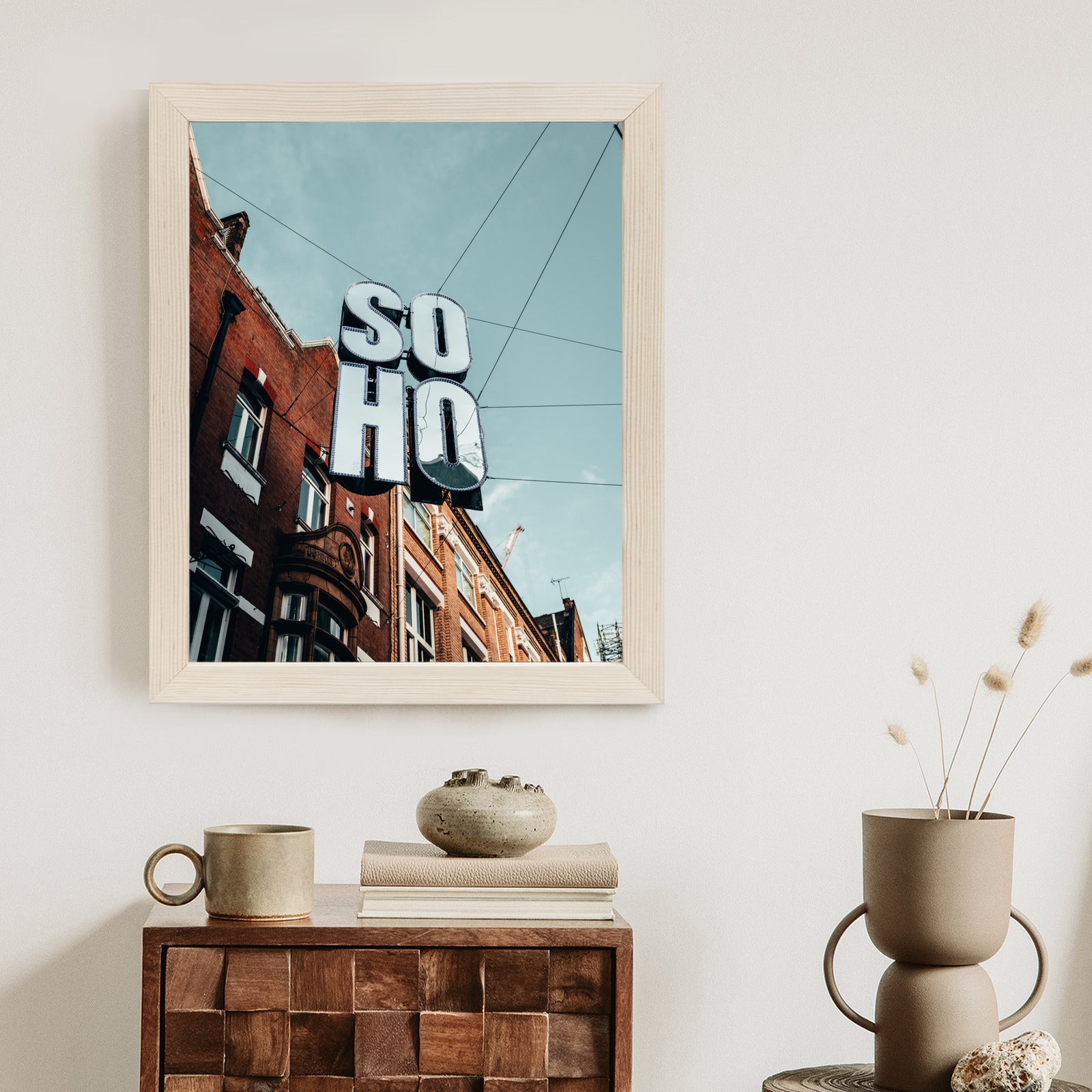Plakat Znak Soho Na Londyńskiej Ulicy Rama Aluminiowa Kolor Czarny